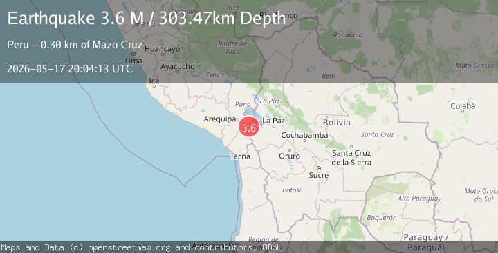 Map of Peru-Bolivia border region