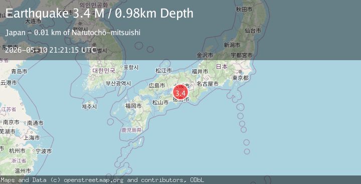 Map of Tokushima, Japan