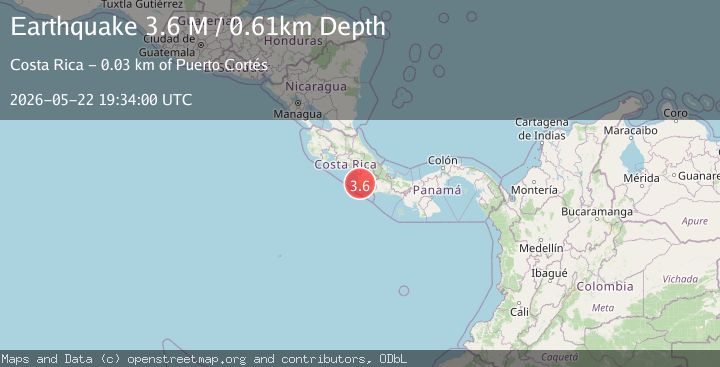 Map of Costa Rica