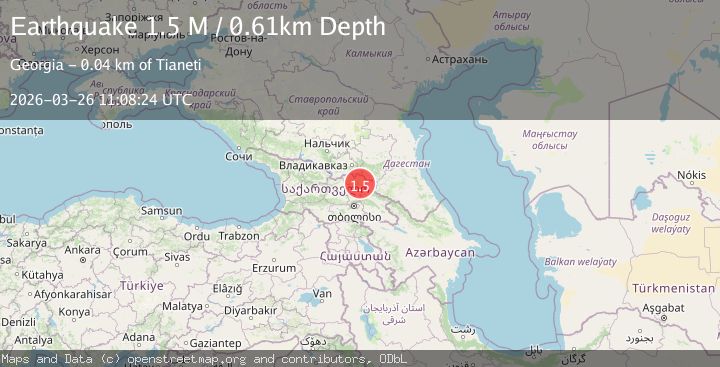 Map of Georgia (Sak'art'velo)