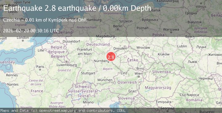 Map of Germany-Czech Republic border region