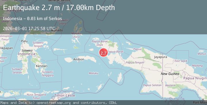 Map of Papua, Indonesia