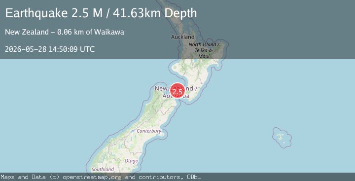 Map of Cook Strait, New Zealand