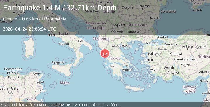 Map of Greece-Albania border region
