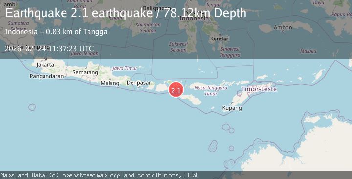 Map of Sumbawa region, Indonesia