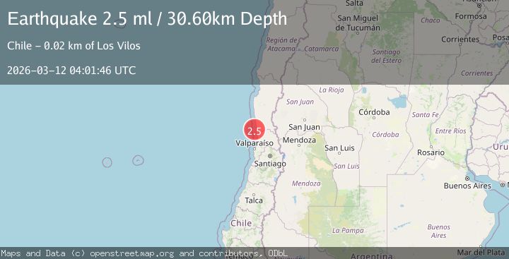 Map of offshore Coquimbo, Chile
