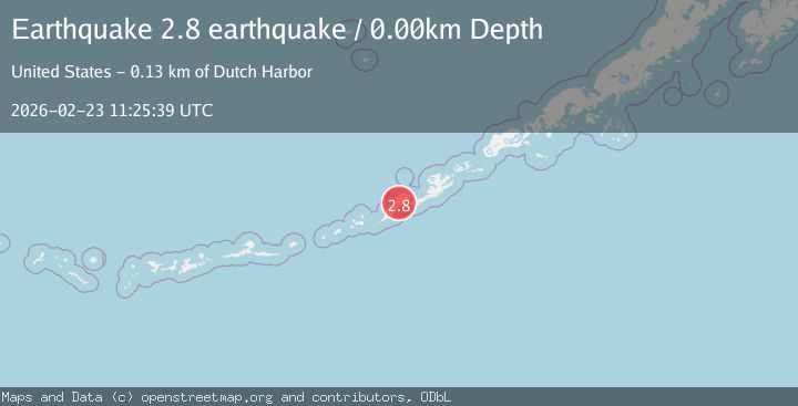 Map of Fox Islands, Aleutian Islands, Alaska