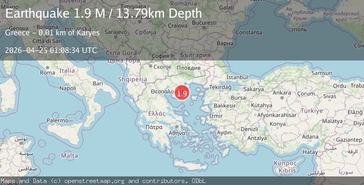 Map of Athos Region, Greece