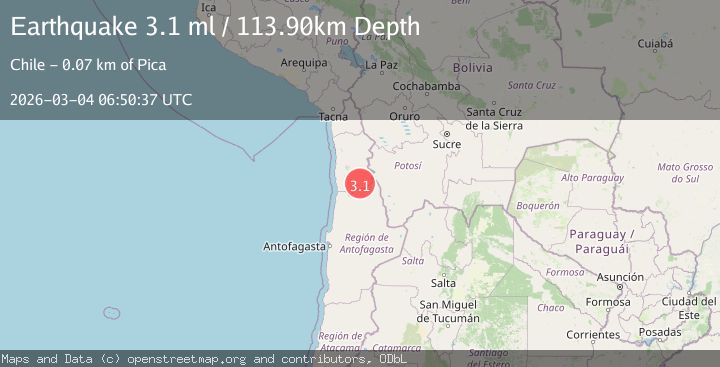 Map of Tarapaca, Chile