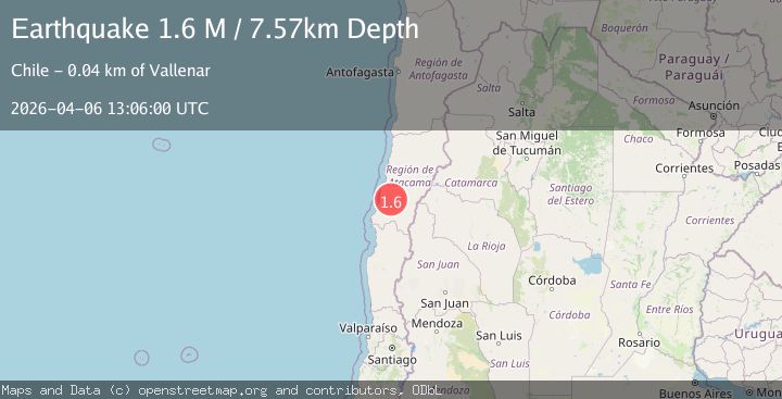 Map of Atacama, Chile