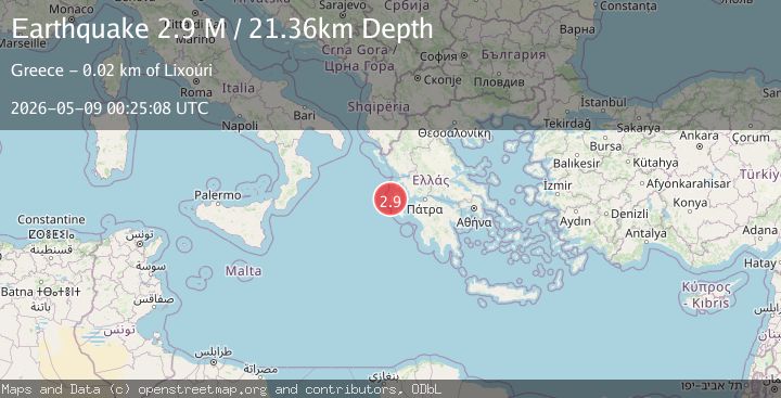 Map of Near the coast of Greece