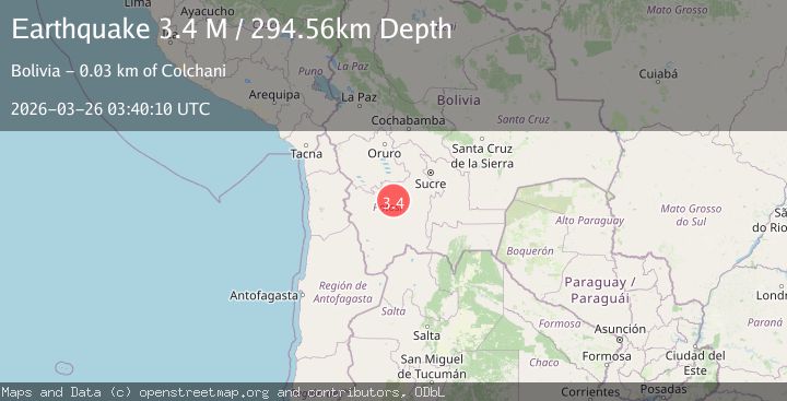 Map of Potosi, Bolivia