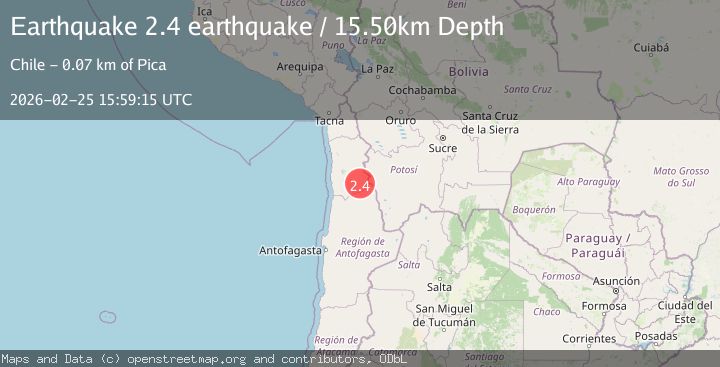 Map of Tarapaca, Chile