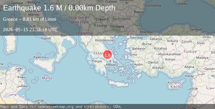 Map of Near the coast of Greece