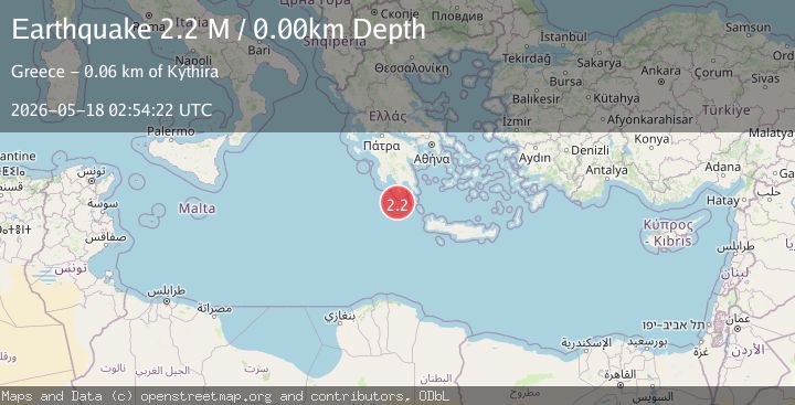 Map of Offshore southern Greece