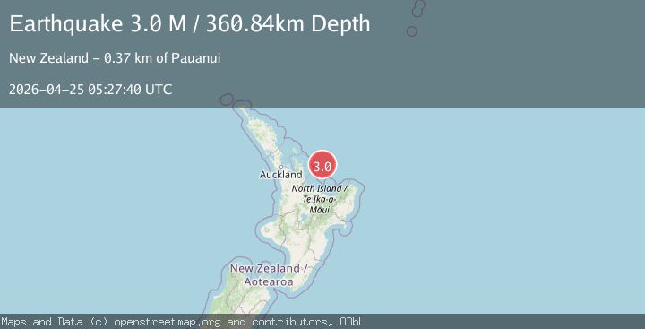Map of off the east coast of the North Island of New Zealand