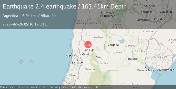 Map of San Juan, Argentina