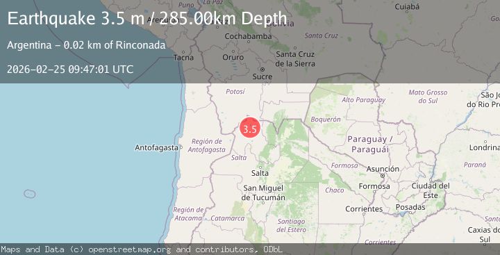 Map of Jujuy, Argentina