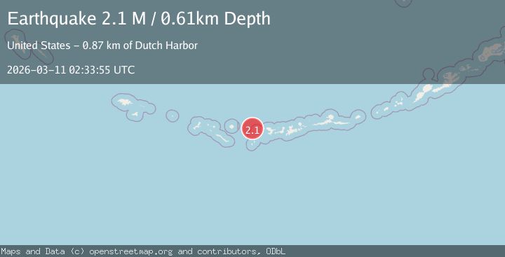 Map of Andreanof Islands, Aleutian Islands, Alaska