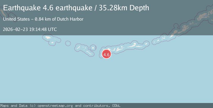 Map of Andreanof Islands, Aleutian Islands, Alaska