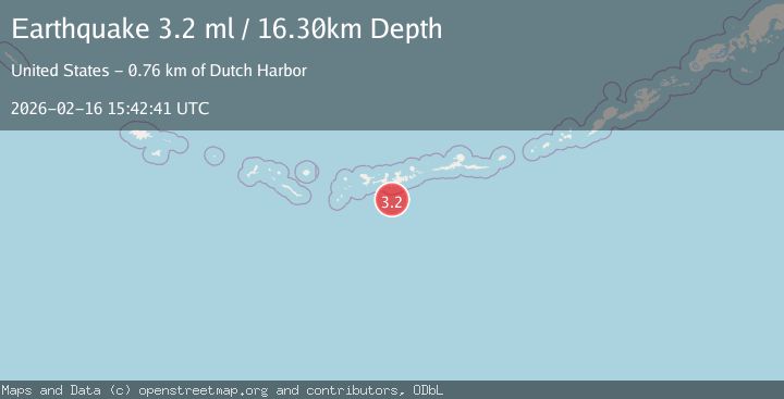 Map of Andreanof Islands, Aleutian Islands, Alaska