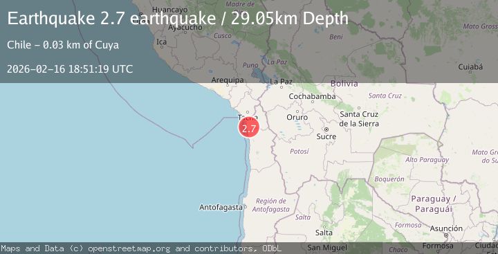 Map of Tarapaca, Chile