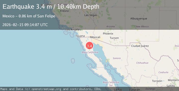 Map of Baja California, Mexico