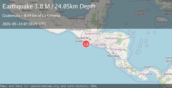 Map of offshore Guatemala