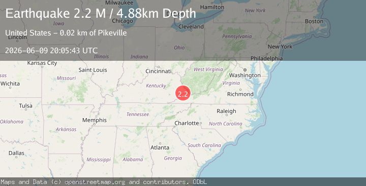 Map of eastern Kentucky