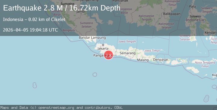 Map of Java, Indonesia