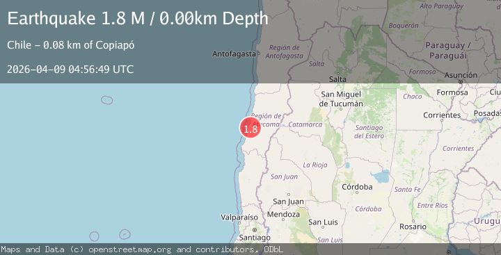Map of Atacama, Chile