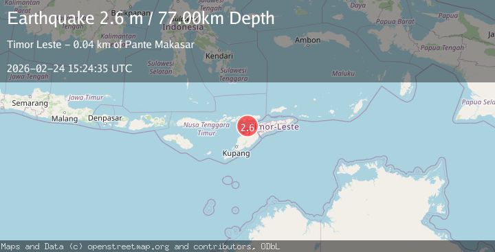 Map of Timor region, Indonesia