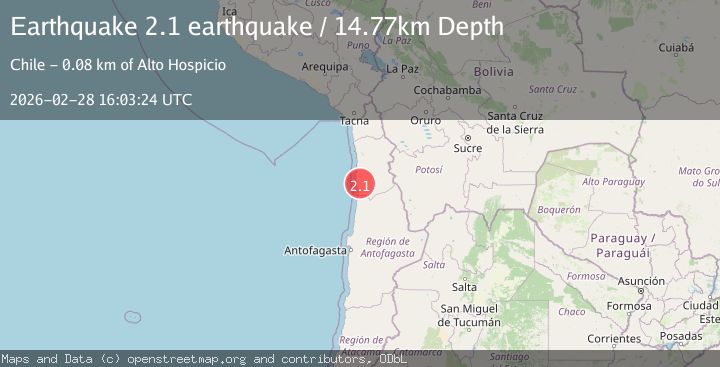 Map of Tarapaca, Chile