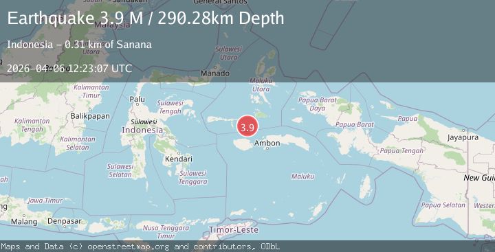 Map of Ceram Sea, Indonesia