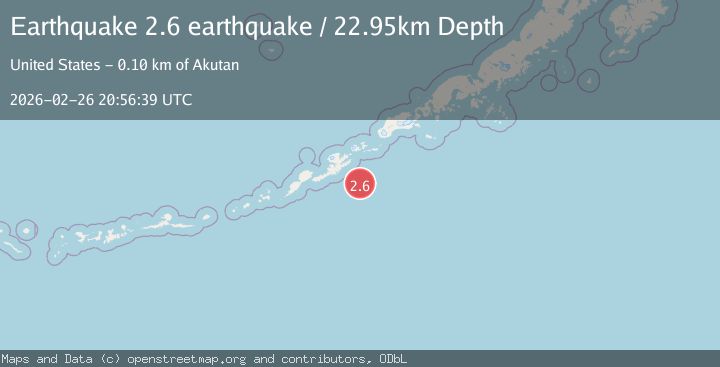 Map of Fox Islands, Aleutian Islands, Alaska