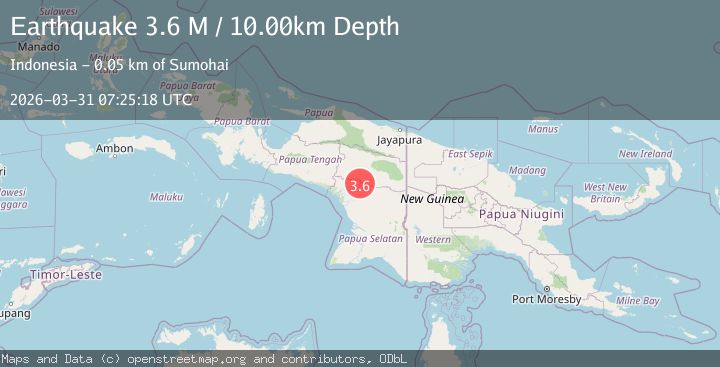 Map of Papua, Indonesia