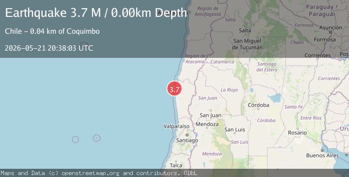 Map of offshore Coquimbo, Chile