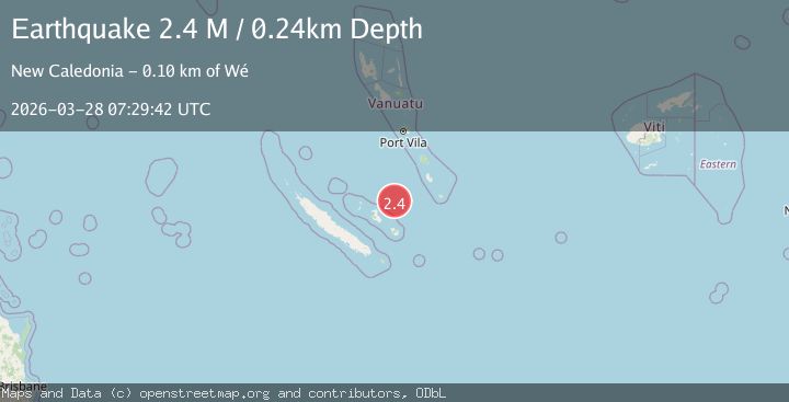 Map of Loyalty Islands, New Caledonia