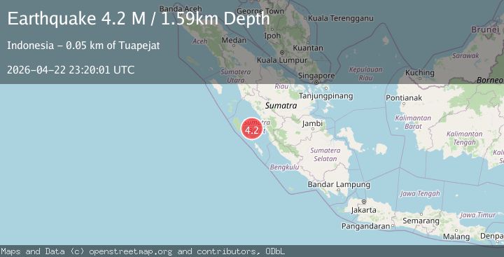 Map of Kepulauan Mentawai region, Indonesia