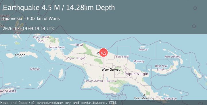Map of Papua, Indonesia