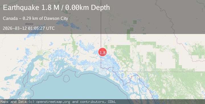 Map of Southern Yukon Territory, Canada