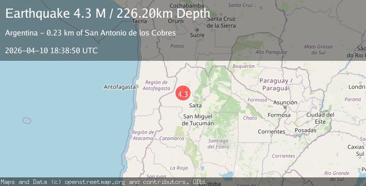 Map of Salta, Argentina