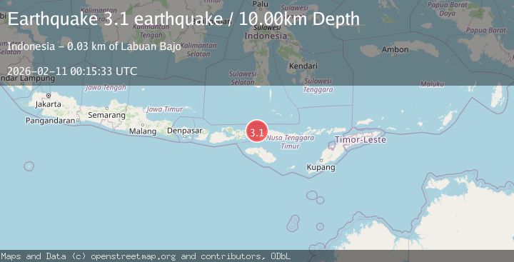 Map of Flores region, Indonesia
