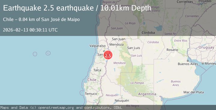 Map of Region Metropolitana, Chile