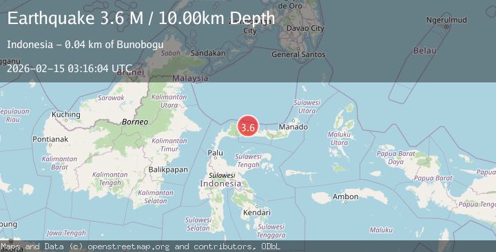 Map of Minahasa, Sulawesi, Indonesia