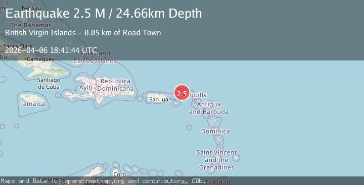 Map of Virgin Islands region