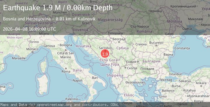 Map of Bosnia and Herzegovina