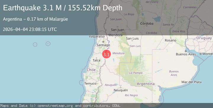Map of Mendoza, Argentina