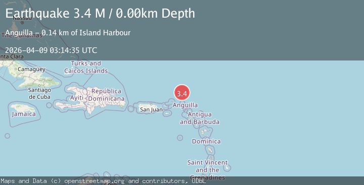 Map of Anguilla region, Leeward Islands