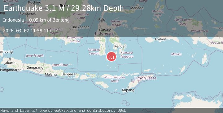 Map of Sulawesi, Indonesia